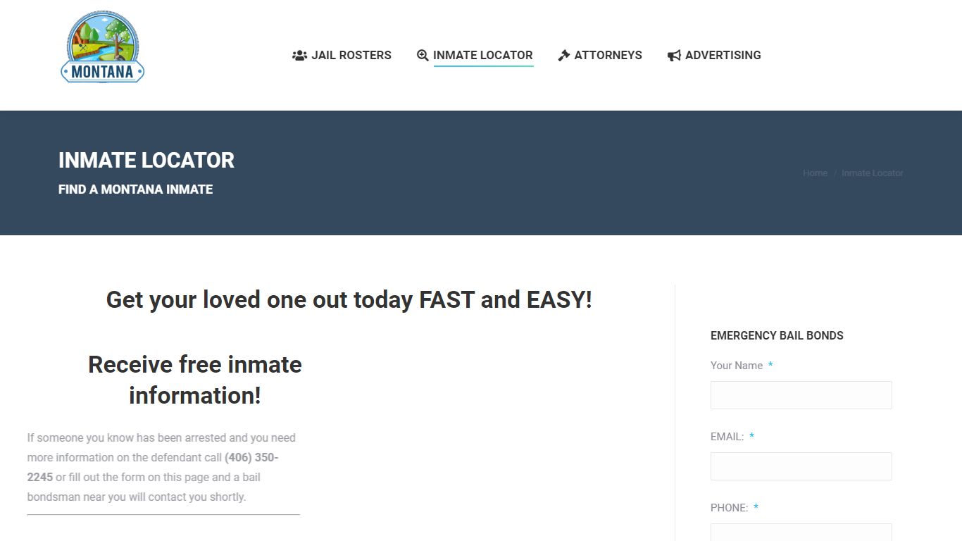 Inmate Locator - MONTANA JAIL ROSTER